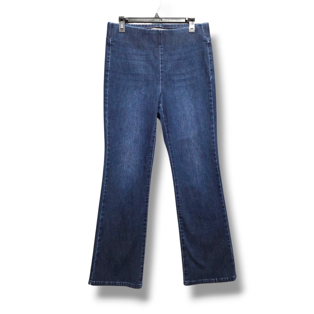 Soft Surroundings Ultimate Denim Pull On Bootcut Jeans Womens Medium High Rise